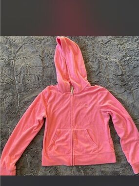 Juicy Couture Pink Hooded Zip-Up Sweatshirt